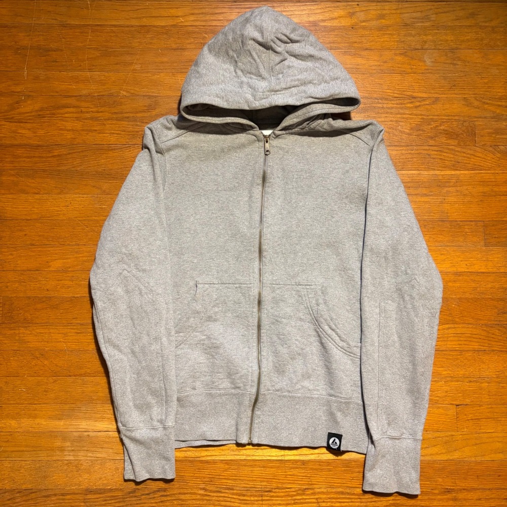 American Giant Mens Grey Full Zip Hoodie Made in USA 100% Cotton Size M